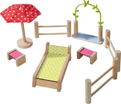 HABA 306717 Little Friends – Puppenhaus-Möbel Garten 3 HABA 306717 Little Friends – Puppenhaus-Möbel Garten