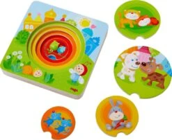Holzpuzzle Kunterbunte Tierkinder -Haba Verkaufsgeschäft haba sales gmbh and co kg holzpuzzle kunterbunte tierkinder 2