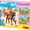 Puzzles Pferdefreundinnen. 3 Motive Je 24 Teile