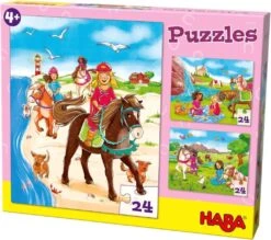 Puzzles Pferdefreundinnen. 3 Motive Je 24 Teile